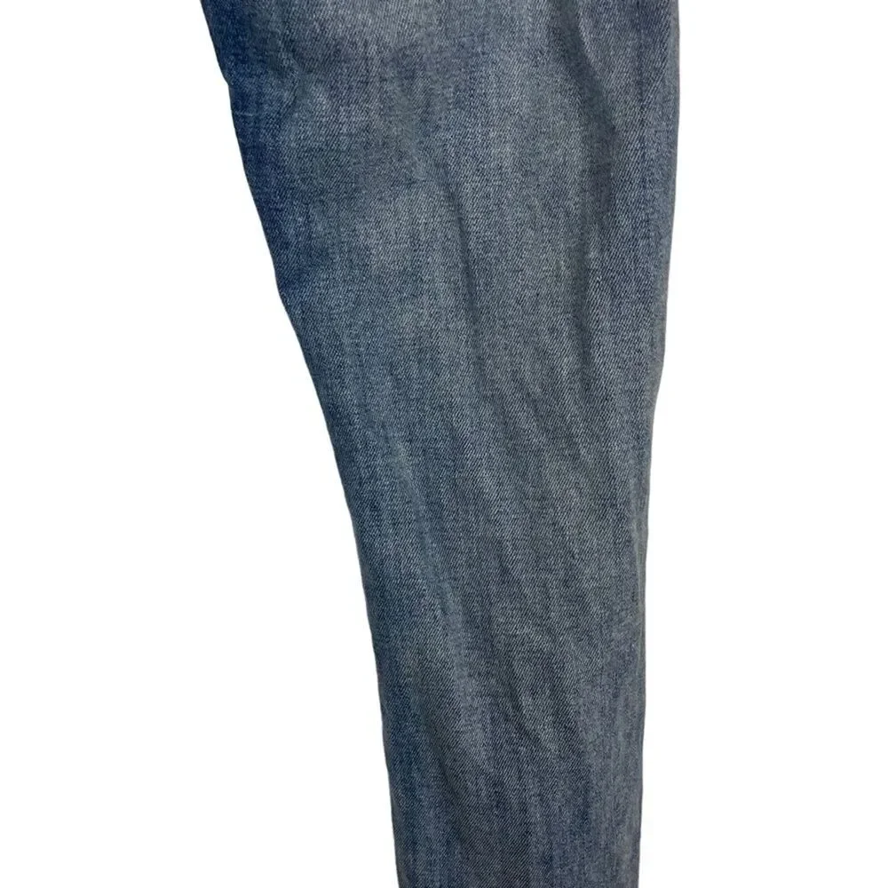 LEVI'S 721 HIGH RISE SKINNY Medium Blue Wash Distressed Red Tab Jeans sz 26 x 32